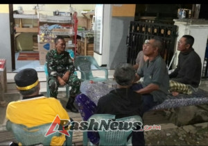Patroli Malam Koramil  Jereweh Imbau Warga Jaga Keamanan dan Ketertiban