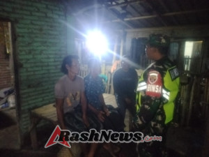 Perkuat Keamanan Lingkungan, Babinsa Bolo Laksanakan Ronda Malam Serentak.