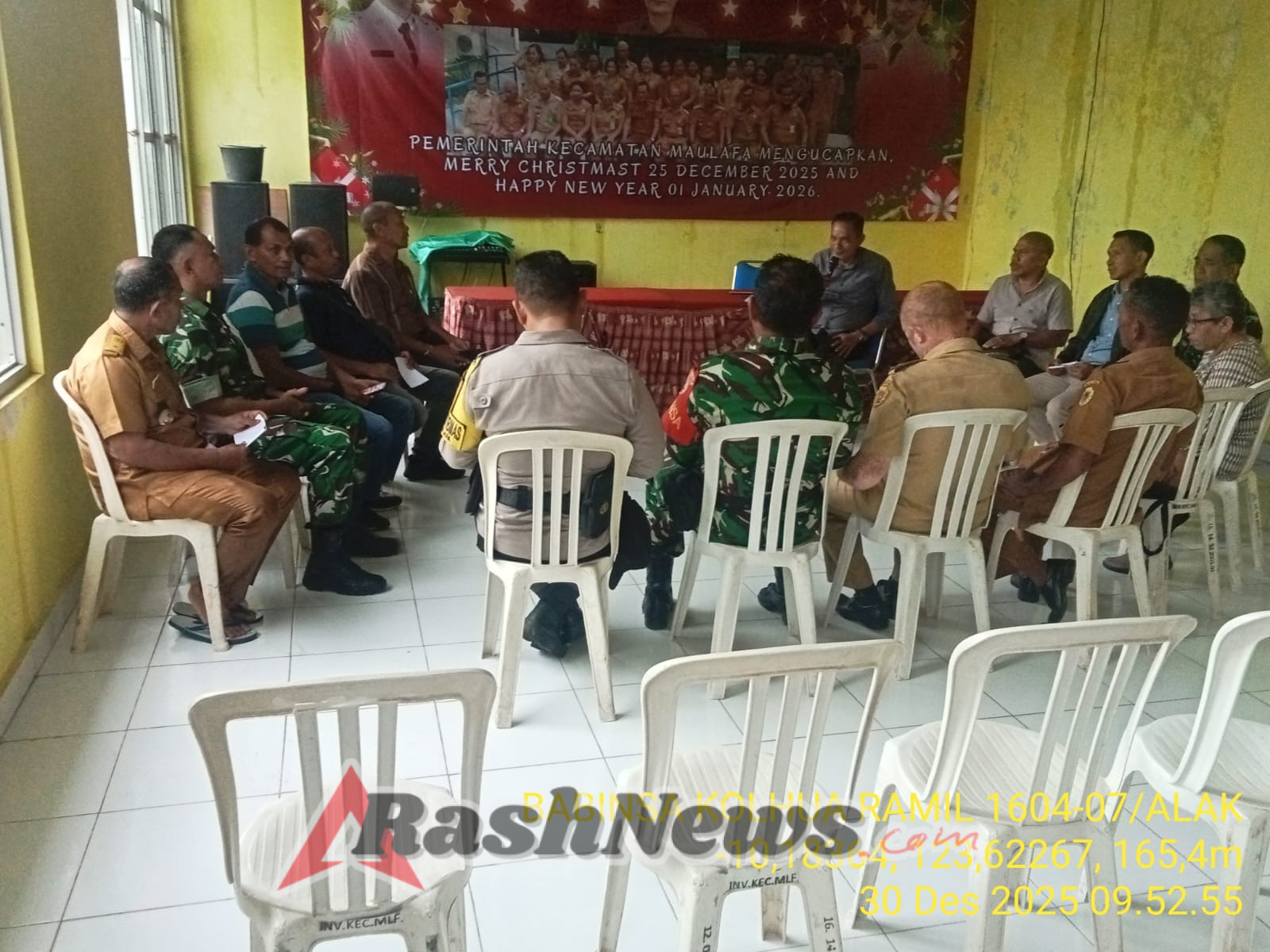 Babinsa Bersama Aparat Cegah Gangguan Kamtibmas Tahun Baru