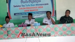 ‎Babinsa Wanasaba Dukung Proses Seleksi Calon Perangkat Desa Bandok
