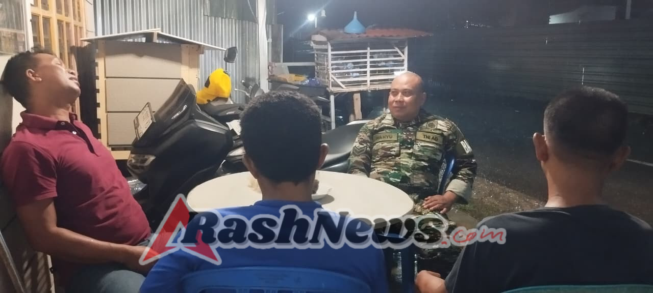 TNI Koramil Sekongkang Ajak Warga Tingkatkan Keamanan Lewat Patroli Rutin