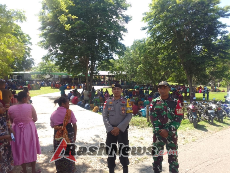 Pengamanan Humanis, Babinsa dan Bhabinkamtibmas Kawal Ibadah Natal