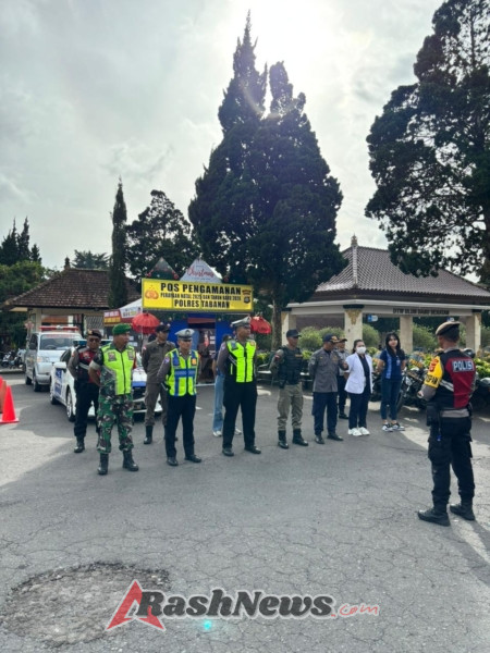 Apel Pagi Pos Pam Ulun Danu, Pastikan Kesiapan Personel Operasi Lilin Agung 2025 Hari Ke-8