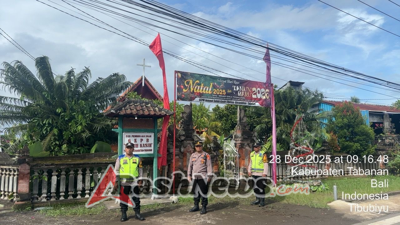 Polsek Kerambitan laksanakan pengamanan Ibadah Missa Mingguan Jemaat Suluh Kasih