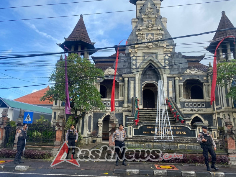 Jaga Kondusivitas Nataru, Raimas Polres Badung Sambangi Gereja di Abianbase
