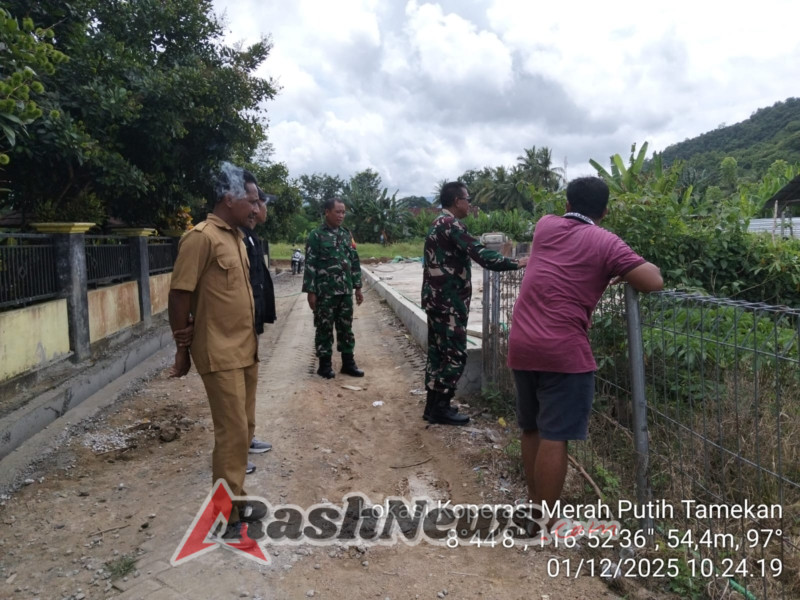 Kapten Inf Saifullah Pimpin Peninjauan Lapangan Pembangunan KDKMP