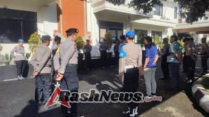 Laksanakan Tugas Piket Mako, Sat Lantas Polres Karangasem Ikuti Serah Terima Tugas Jaga