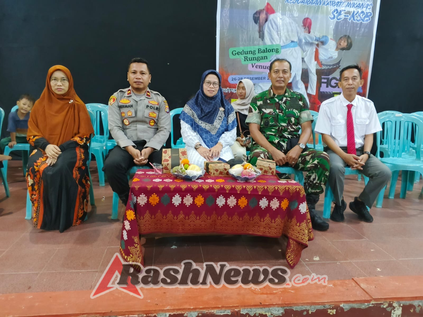 Danramil dan Kapolsek Hadiri Pembukaan Kejuaraan Karate Inkanas  Camat Sekongkang Cup