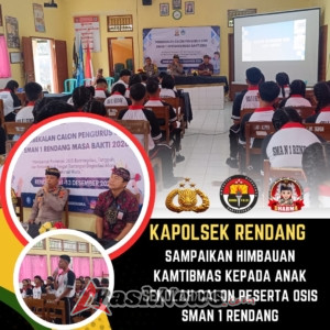 Kapolsek Rendang Sambangi Sekolah SMA 1 Rendang Sampaikan Himbauan Kamtibmas