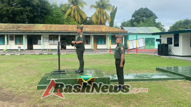 Puluhan Personel Kodim 1603/Sikka Ikuti Upacara Bendera