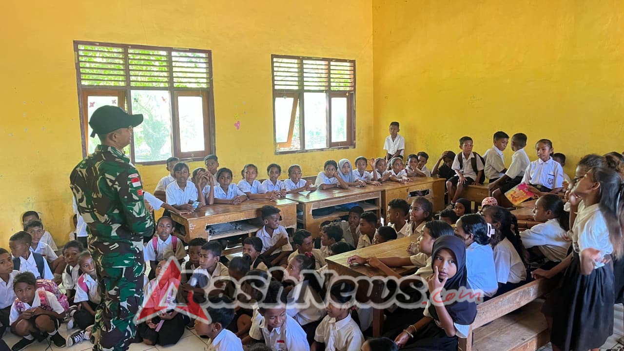 Dukungan Gadik, Satgas Pamtas Yonarhanud 2 Kostrad Komitmen Majukan Pendidikan