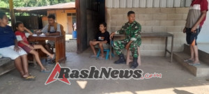 Babinsa Desa Upfaon Bangun Kesadaran Kamtibmas Jelang Pergantian Tahun