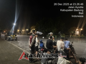 Cegah Gangguan Kamtibmas, Polsek Mengwi Optimalkan Blue Light Patrol