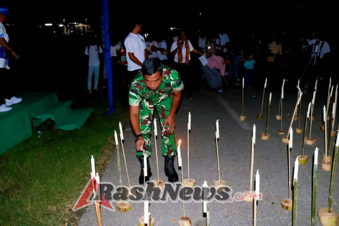 Parade 1000 Lilin Natal, Kodim 1601/Sumba Timur Dukung Kerukunan Umat Beragama