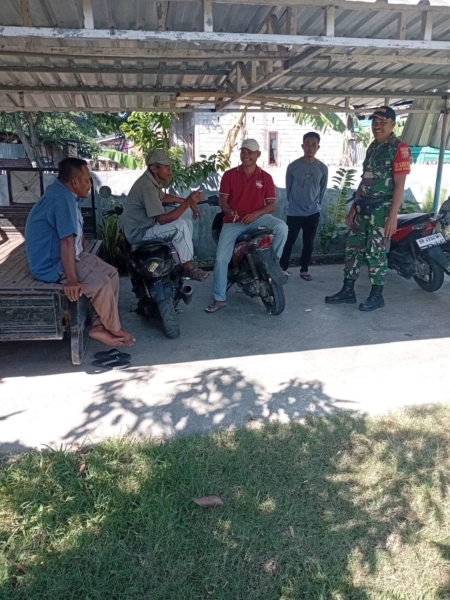 Kegiatan Teritorial Koramil Manggelewa, Babinsa Perkuat Kondusifitas Wilayah