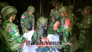 Amankan Perbatasan Negara, Satgas Pamtas Yonarmed 12 Kostrad Gagalkan Penyelundupan