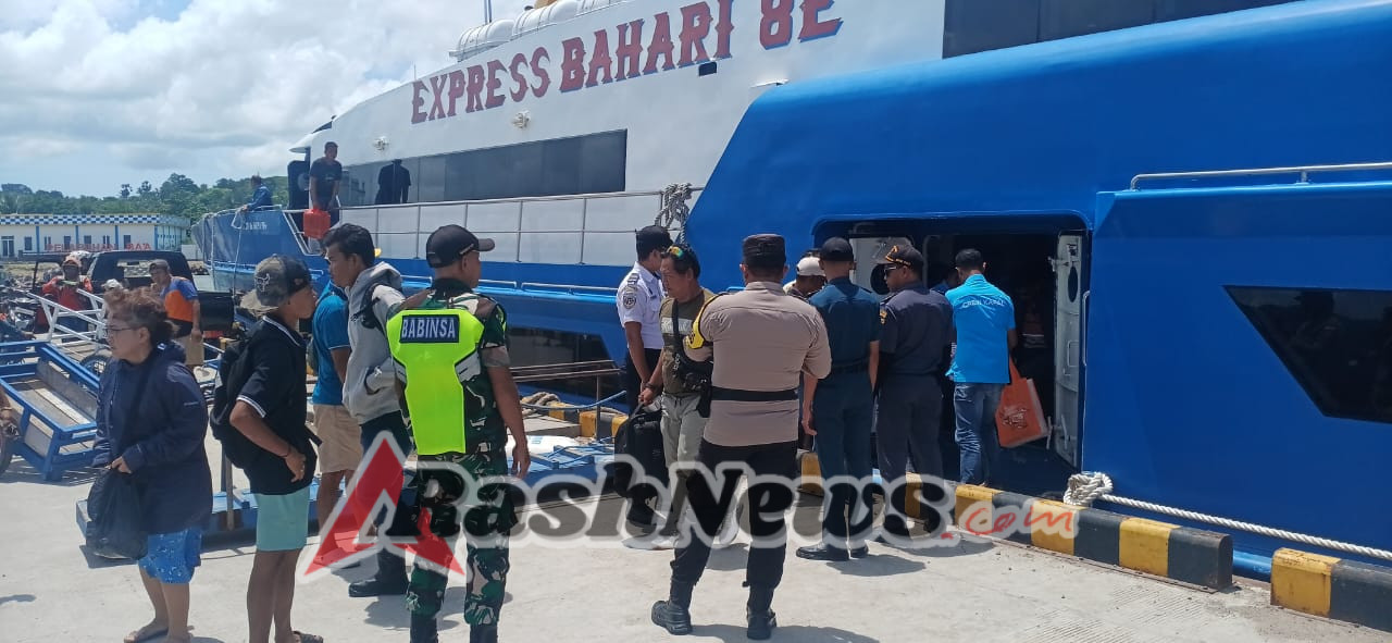 Dukung Keamanan Pelabuhan, Koramil 1627-01/Baa Awasi Aktivitas Express Bahari 8E