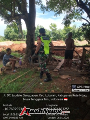TNI AD Kawal Distribusi Material dan Pembangunan KDKMP di Kecamatan Lobalain