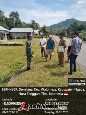 Program KDKMP Mulai Disiapkan, Babinsa Bajawa Tinjau Lahan di Poma Wolomeze