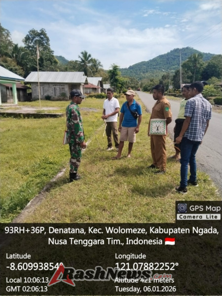 Program KDKMP Mulai Disiapkan, Babinsa Bajawa Tinjau Lahan di Poma Wolomeze