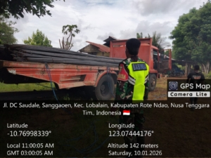 Babinsa Kodim 1627/Rote Ndao Monitoring Pembangunan KDKMP di Desa Lekunik