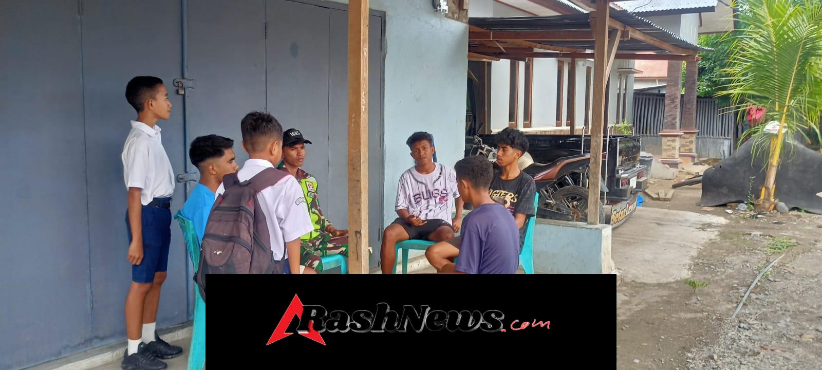 Pratu Vinsenso Vilkanova Pantau Wilayah dan Beri Motivasi Pelajar di Aesesa Selatan