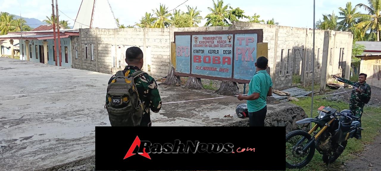 Babinsa Koramil 1625-01/Bajawa Dampingi Pengecekan dan Pengukuran Lahan KDKMP di Golewa Selatan