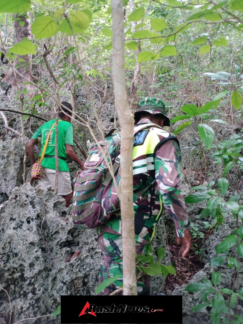 Babinsa, Basarnas, dan Warga Daurendale Bersatu Cari Warga Hilang di Landu Leko