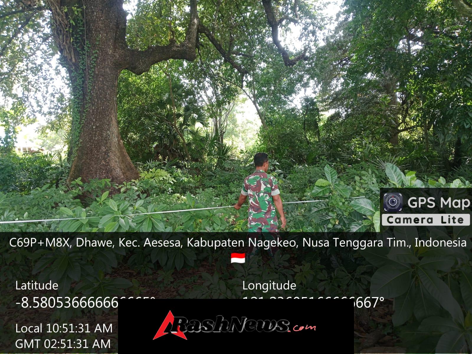 Babinsa Koramil 1625-05/Aesesa Dampingi Pengukuran KDMP di Kelurahan Dhawe