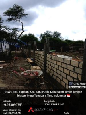 Sinergi TNI dan Konsultan Pelaksana, Pembangunan Gerai KDKMP Desa Tupan Terus Berjalan.