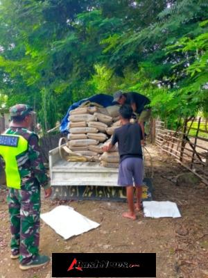Dukung Pembangunan Wilayah, Materil Diserahkan kepada Babinsa Desa Nggodimeda