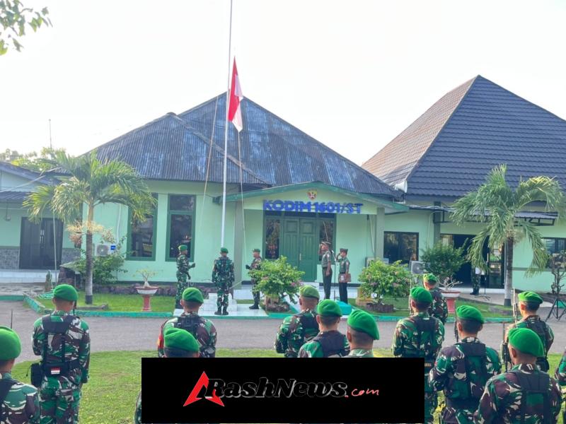 Melalui Upacara Bendera, Kodim 1601/Sumba Timur Perkuat Disiplin Prajurit