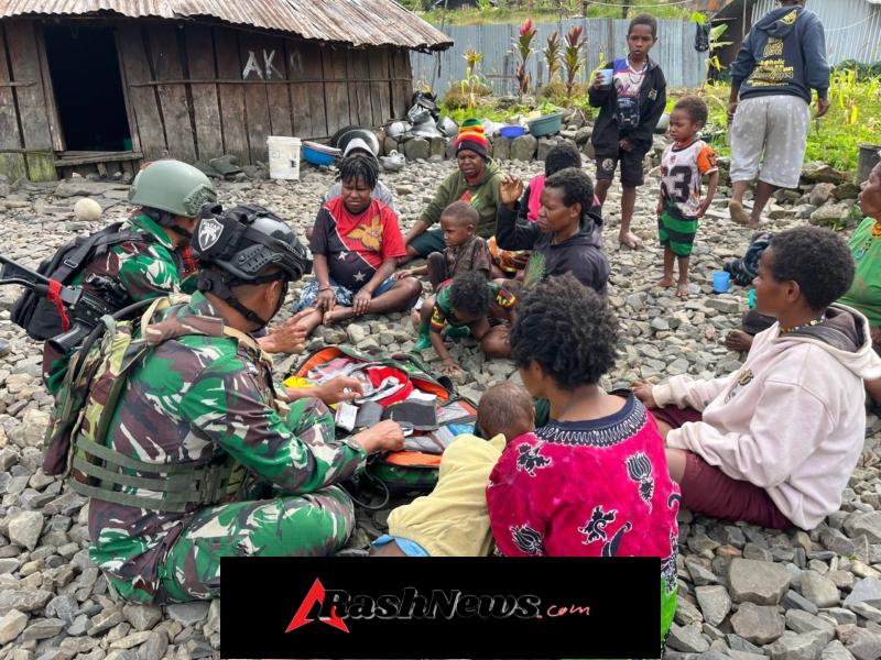 Dari Pemeriksaan Hingga Edukasi, Satgas Yonif 743/PSY Hadirkan Free Medical Care dri Kampung Pruleme