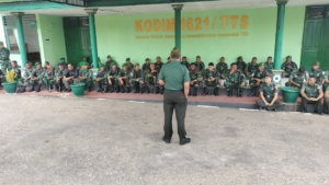 Jam Komandan Kodim 1621/TTS Tekankan Jati Diri Prajurit dan Disiplin Tugas