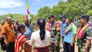 Majukan Pendidikan di Perbatasan, Satgas Pamtas Yonarhanud 2 Kostrad Hadiri Peresmian SMPN Oepoli