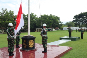 ‎Kodim 1607/Sumbawa Gelar Upacara Bendera, Kasdim Bacakan Amanat Panglima TNI