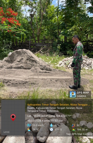 Peran Aktif Babinsa Pratu Putra Zacharias dalam Monitoring Kegiatan KDKMP Desa Nunusunu