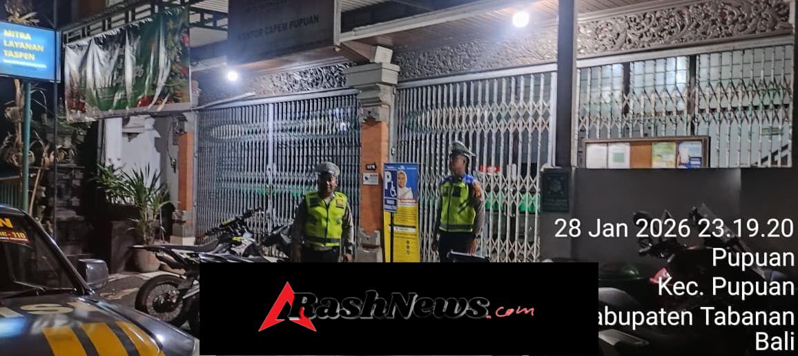 Polsek Pupuan Intensifkan Patroli di Jam Rawan Guna Menjaga Harkamtibmas