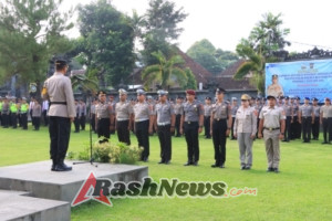 Polres Klungkung Gelar Upacara Kenaikan Pangkat dan Purna Bhakti Personel.