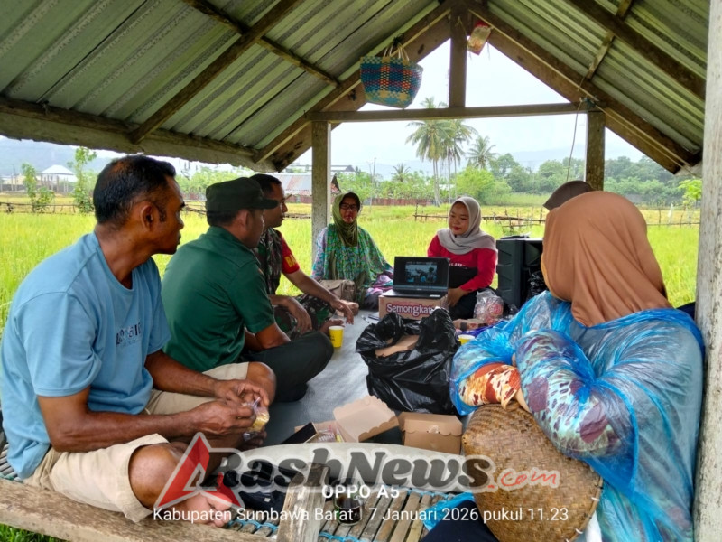 Koramil 1628-01/Taliwang Hadiri Zoom Meeting Pengumuman Swasembada Pangan Nasional