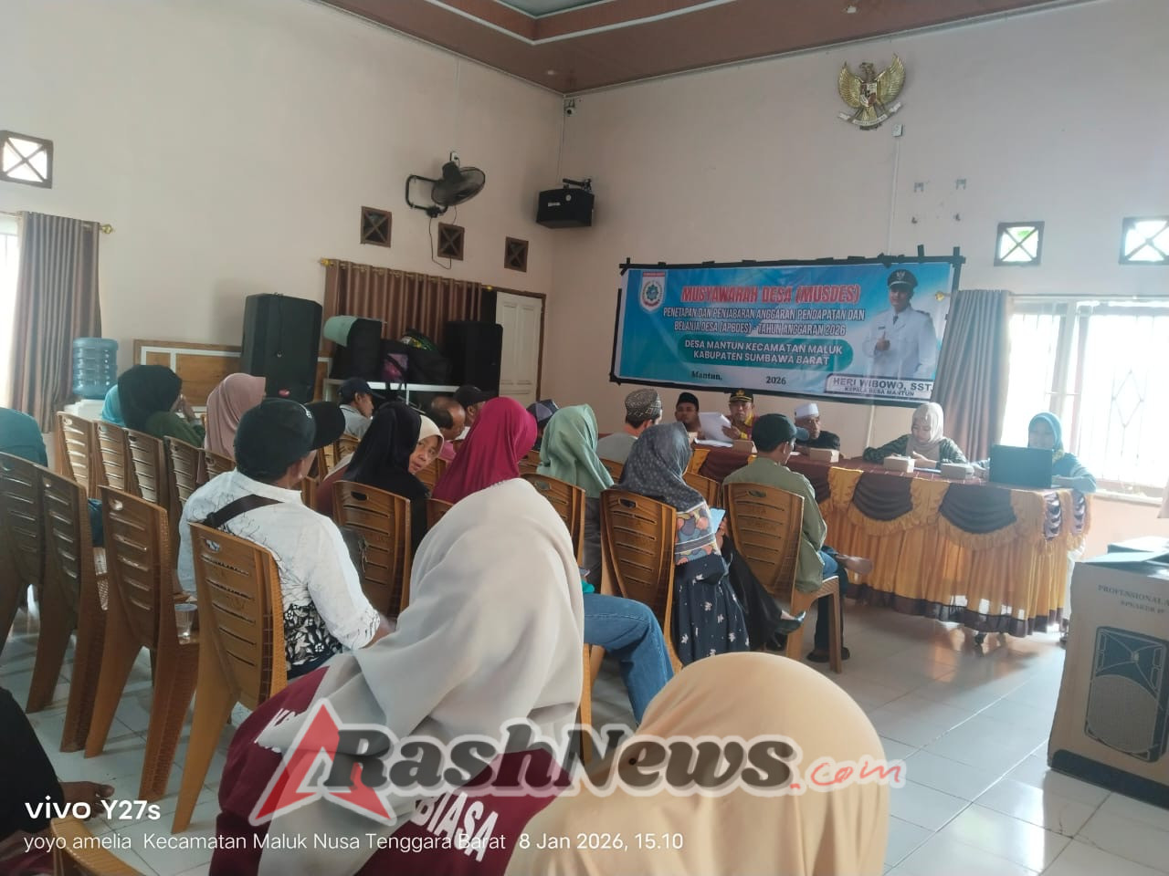 Babinsa Koramil Sekongkang Dampingi Musdes Penjabaran APBDes 2026 Desa Mantun