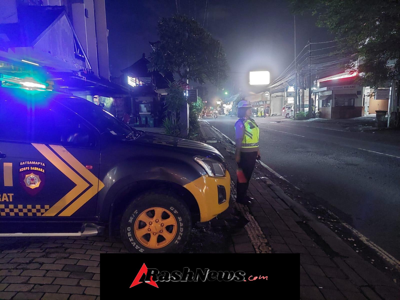Patroli Subuh Blue Light Polsek Denpasar Barat Antisipasi Balap Liar dan Gangguan Kamtibmas