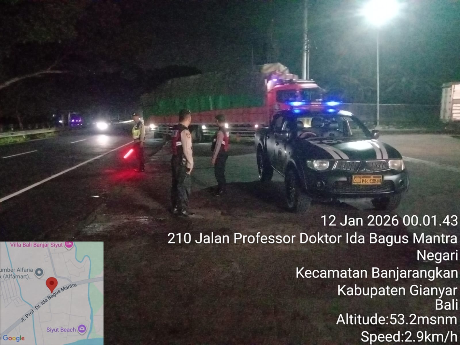 Polsek Gianyar Intensifkan Patroli Malam Hari, Antisipasi Gangguan Kamtibmas dan Balapan Liar