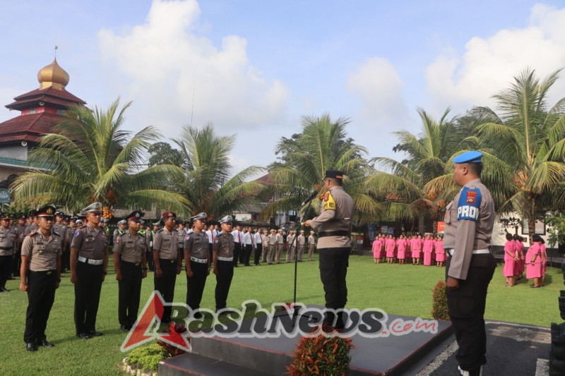 59 Anggota Polres Bangli Terima Kenaikan Pangkat, Kapolres Tegaskan Tanggung Jawab Tugas Semakin Besar