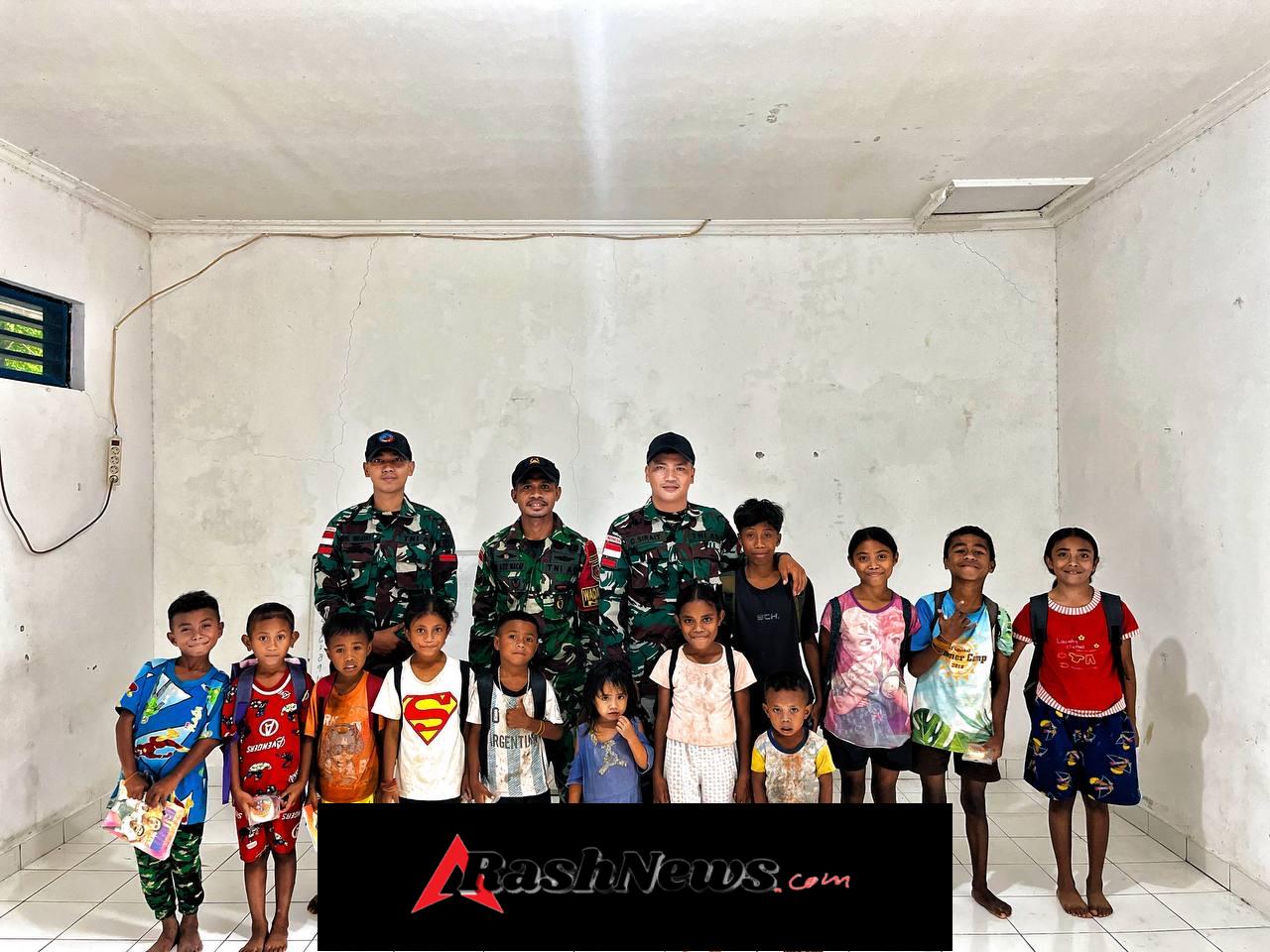 Satgas Pamtas Yonarhanud 2 Kostrad Hadirkan Bimbingan Belajar Gratis