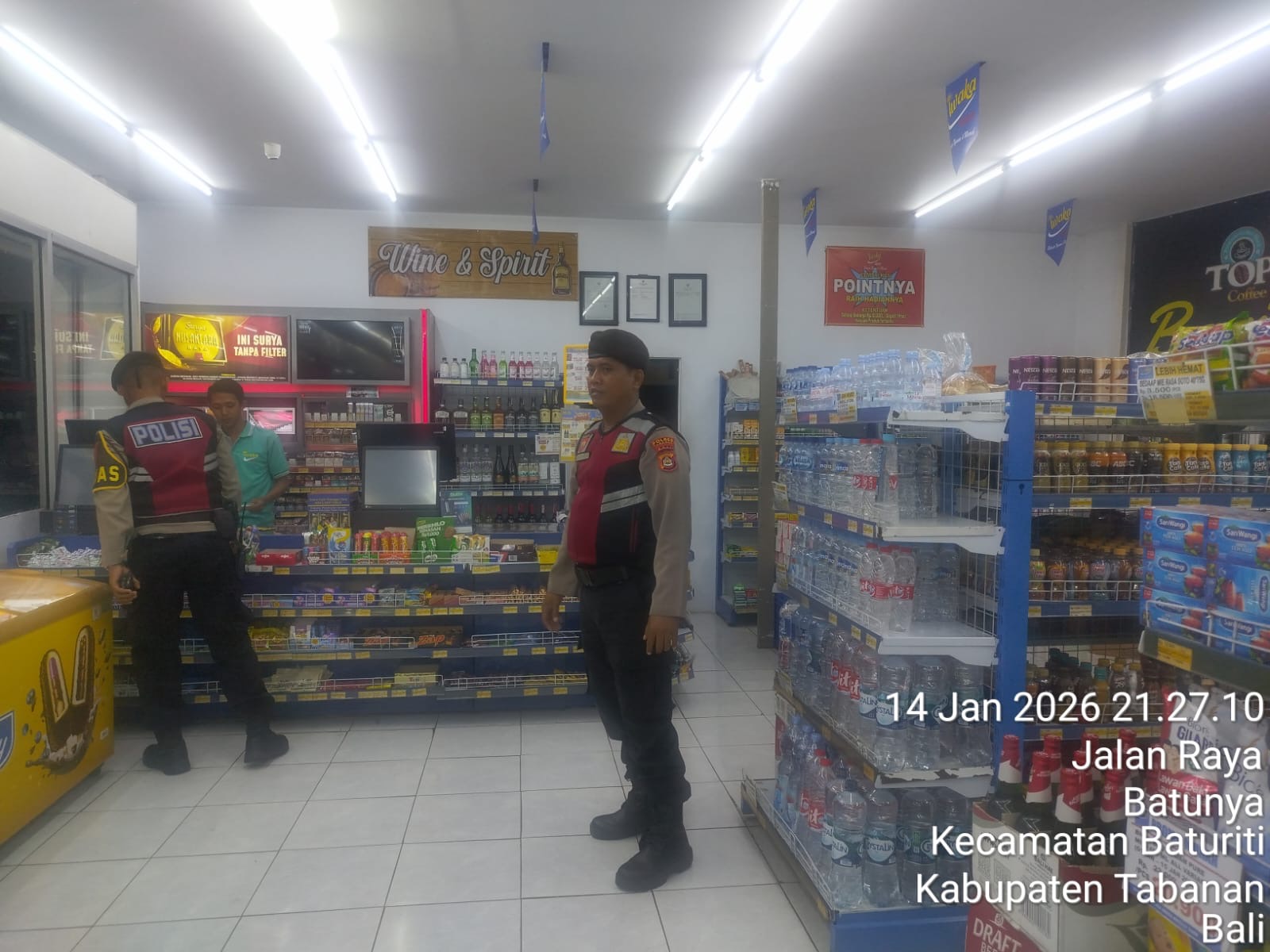 Patroli Malam Polsek Baturiti Amankan Sejumlah Titik Rawan di Wilayah Hukum Baturiti