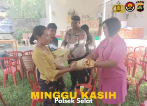 Minggu Kasih Polsek Selat dilaksanakan di BD. Wates Tengah Desa Duda Timur , Kec. Selat.