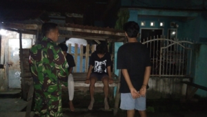 Ronda Malam Koramil 1614-01/Dompu Wujudkan Lingkungan Aman dan Kondusif