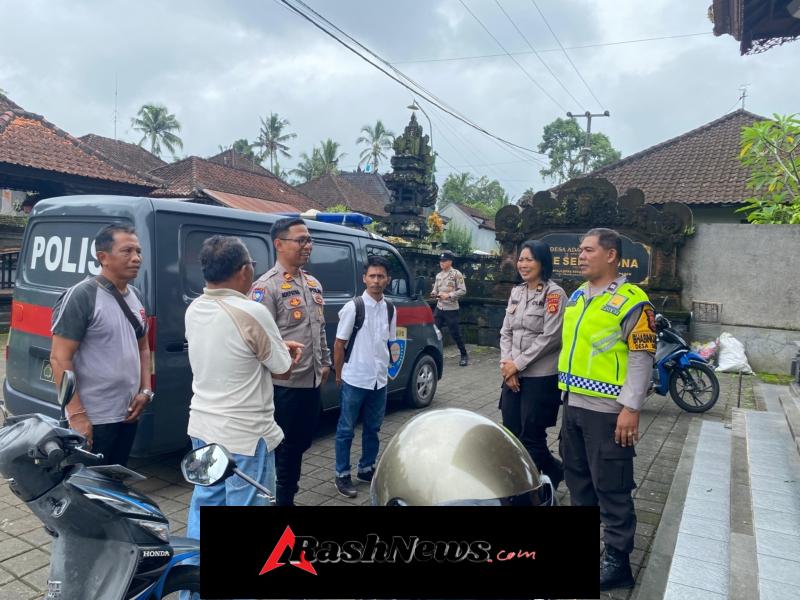 Kasat Binmas dan KBO Binmas Polres Tabanan Sambang Bendesa Adat dan Kawil Desa Sesandan