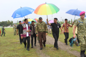 Penguatan Pertahanan Perbatasan, Menhan RI Disambut Resmi di TTU